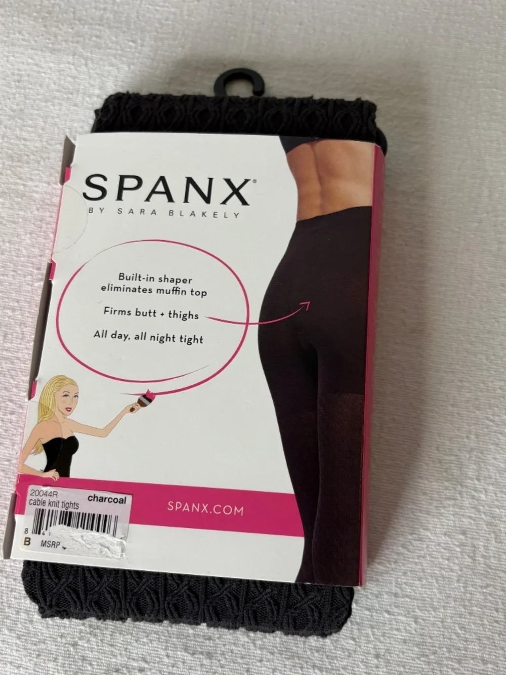 Spanx by Sara Blakely Cable Knit TightsCharcoal  Size B All Day Shaping